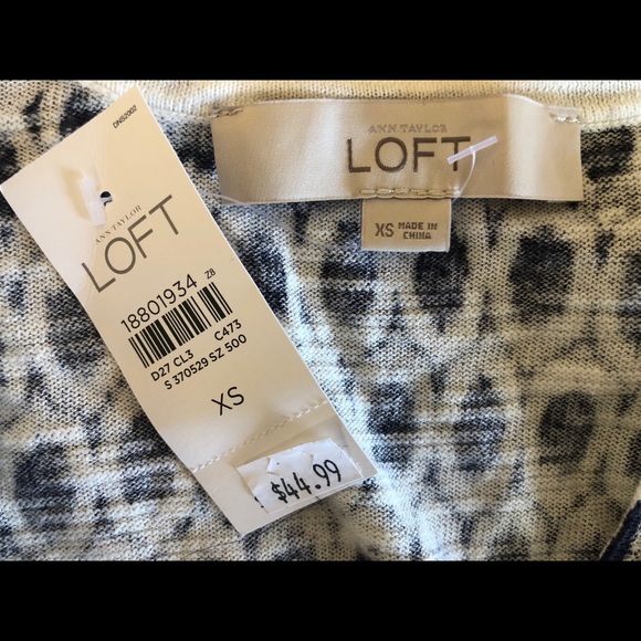 Loft Ikat Print Light Summer Sweater w Tassels NWT - Picture 4 of 5